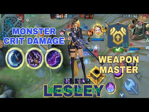 LESLEY HALIMAW SA CRIT DAMAGE! MARKSMAN EMBLEM FITTED - BEST BUILD AND EMBLEM | MLBB