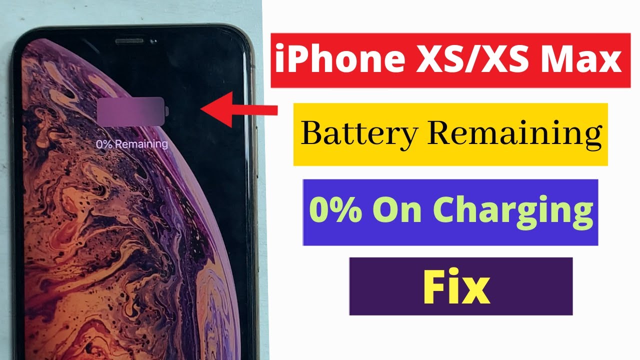iPhone XS Max stuck on 0% remaining while charging!0% remaining battery solution.