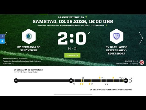 SV Germania 90 Schöneiche - SV Blau-Weiss Petershagen-Eggersdorf 2:0 (0:0)