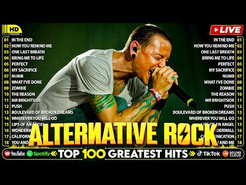 Alternative Rock Of The 90s 2000s ⚡⚡Linkin park, Creed, AudioSlave, Hinder, Evanescence #altrock