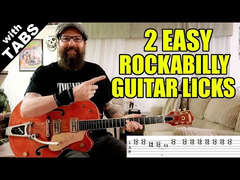 2 Easy Rockabilly Licks - Guitar Lesson w/tabs