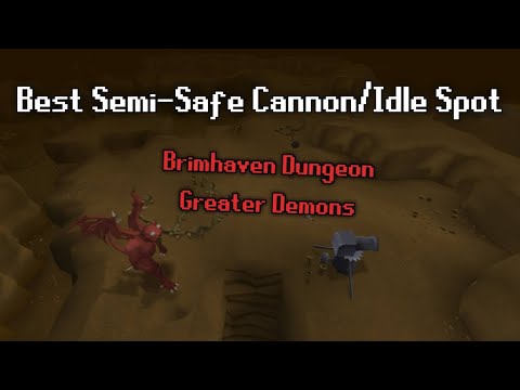 (OSRS) Best Cannon Spot For Greater Demons in Brimhaven Dungeon