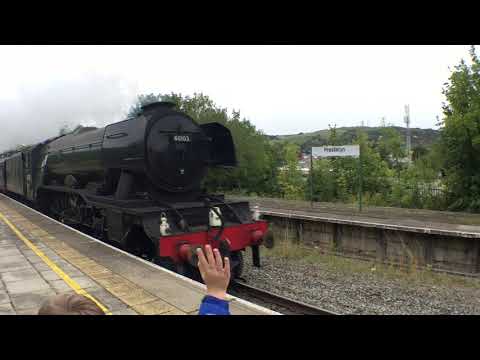 Flying Scotsman in Prestatyn at speed