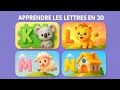 Jeu De Puzzle 3D KOALA LION MOUTON Apprendre L Alphabet Français Et Les Mots De K à P