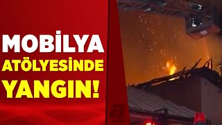 Bursa'da korku dolu anlar! Mobilya atölyesi küle döndü! | A Haber