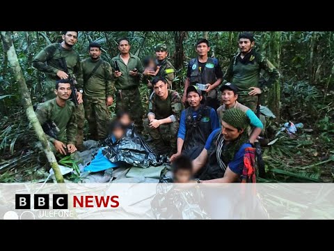 Colombia plane crash: Four children found alive in Amazon after 40 days - BBC News