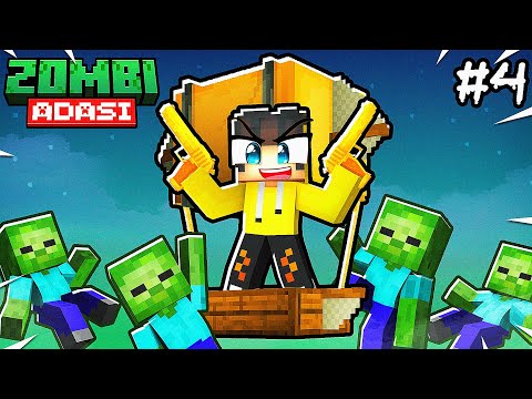 Dev Hava Balonu İnşa Ettik! #4 🎈 | Minecraft Zombi Adası