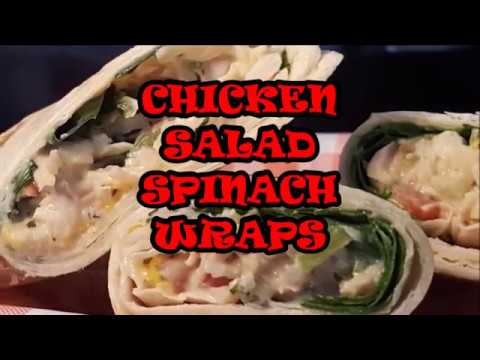 CHICKEN SALAD SPINACH WRAPS