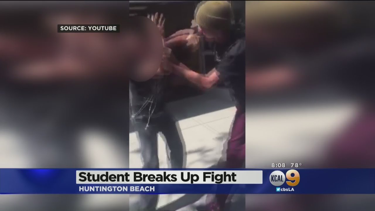 Caught On Video: Huntington Beach High Student Comes To Defense Of Blind Friend And Knocks Out Bully