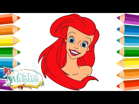 Ariel Sirène 🌊🧜♀️ Coloriage Dessin ARIEL La Petite Sirène 🔥 Coloriage Princesse Disney 🎨