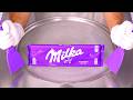 Giant Milka Chocolate Ice Cream Rolls Hack That Works ASMR