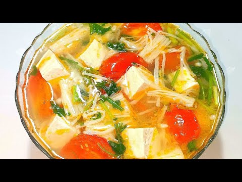 Cách nấu Canh Nấm Đậu Hũ Non Chay ngon và đơn giản - Combo Món Ăn