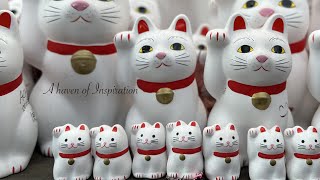 Tokyo 東京観光｜豪徳寺 招き猫と癒しイラスト | Soothing Art & Maneki‑Neko at Gotoku‑ji Temple