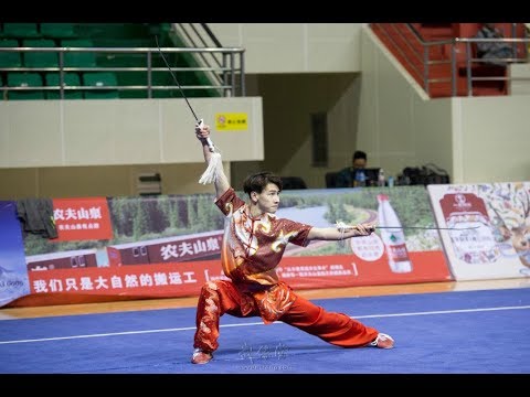 Men's Double Swords 男子双剑 第2名 浙江队 查苏生 8.75分 zhe jiang cha su sheng