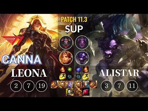 T1 Canna Leona vs Alistar Sup - KR Patch 11.3