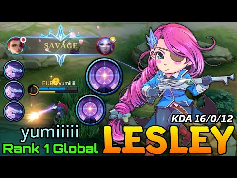 Perfect SAVAGE! Lesley Shutdown All Enemies! - Top 1 Global Lesley by yumiiiii - Mobile Legends