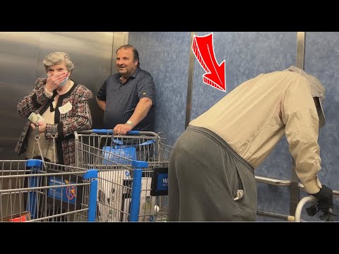 Bad Grandpa Farting In Elevator At Walmart Part 2!!