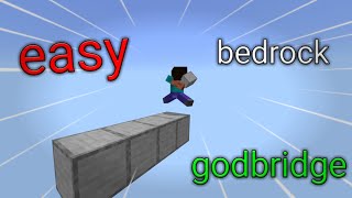 How To Godbridge In Minecraft Bedrock Edition (easy) !!!