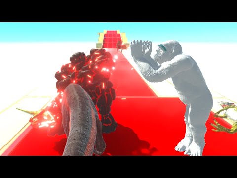 GORO AND GOLEM CHALLENGE CARNIVORE DINOS AND FANTASY ON THE  NARROW TRACK -ANIMAL REVOLT B SIMULATOR