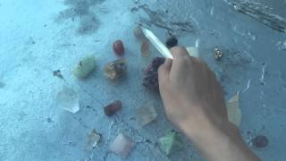 Cleansing My Crystals With Selenite Wand
