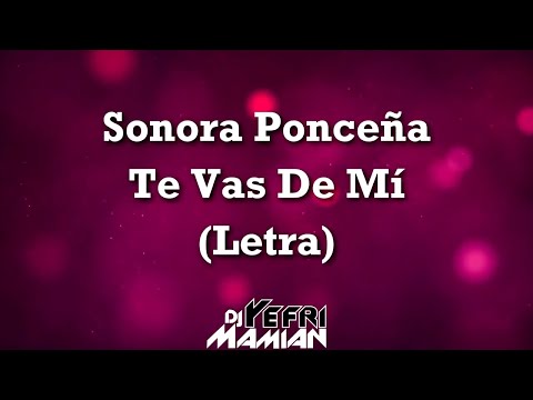 Te Vas De Mi Letra - Sonora Ponceña - DJYefriMamian