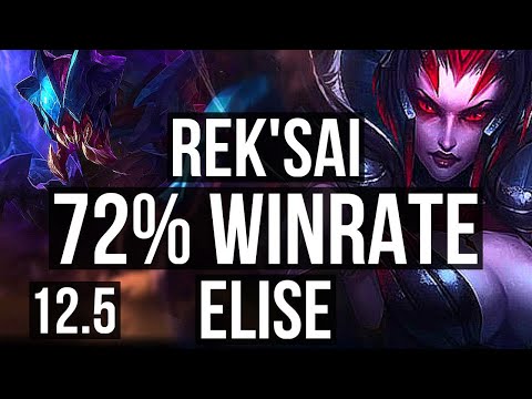 REK'SAI vs ELISE (JNG) | 10/1/10, Rank 5 Rek'Sai, 72% winrate, Dominating | TR Master | 12.5
