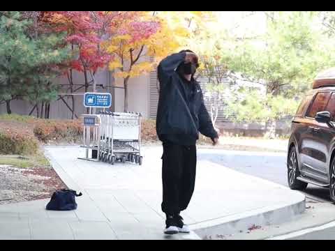 Jungkook at the airport departure Qatar 11.15.2022