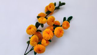 Cách làm quả quýt bằng kẽm nhung - Cành quýt kẽm nhung - How to make tangerines with a pipe cleaner