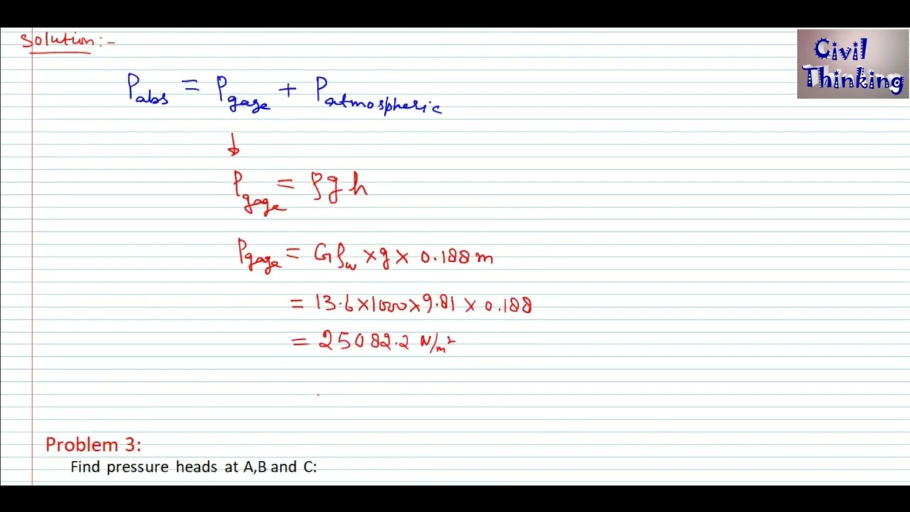 2  Hydrostatic pressure solved example problems