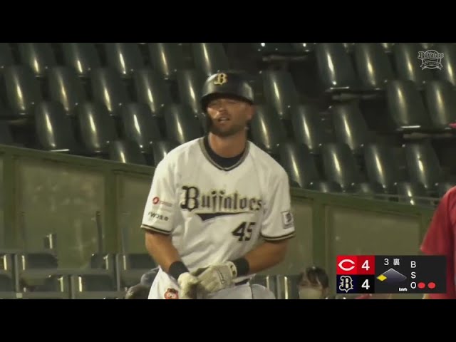 【ファーム】バファローズ・トーマス センターオーバーの同点タイムリー3ベース!!  2024年8月6日 オリックス・バファローズ 対 広島東洋カープ