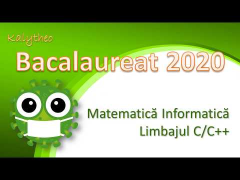 Bacalaureat 2020 - Informatica - Limbajul C/C++, rezolvari