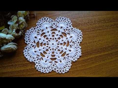 ROUND CROCHET TOWEL. FOR BEGINNERS.