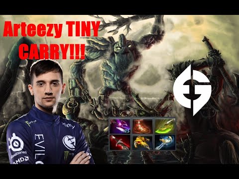 EG.Arteezy TINY CARRY!! PRO IMMORTAL GAMEPLAY. HOGHLIGHTS. 7.30d DOTA 2