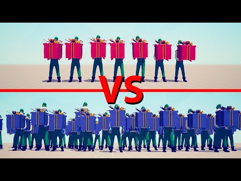 PRESENT ELF Team vs PRESENT ELF Team - Totally Accurate Battle Simulator TABS