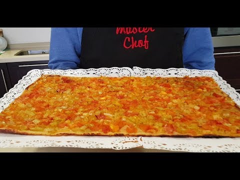 Coca de Trampó o Coca de Verduras. Recetas Mallorquinas, coca de Trempó by Master Choof