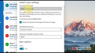 Change Mail Sync Settings in Windows Computer