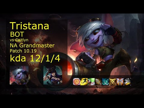 Tristana ADC & Nautilus vs Caitlyn & Lux - NA Grandmaster 12/1/4 Patch 10.19 Gameplay