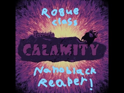 Terraria Calamity Mod: Nanoblack Reaper! Insanely fast Endgame Rogue weapon! (overview)