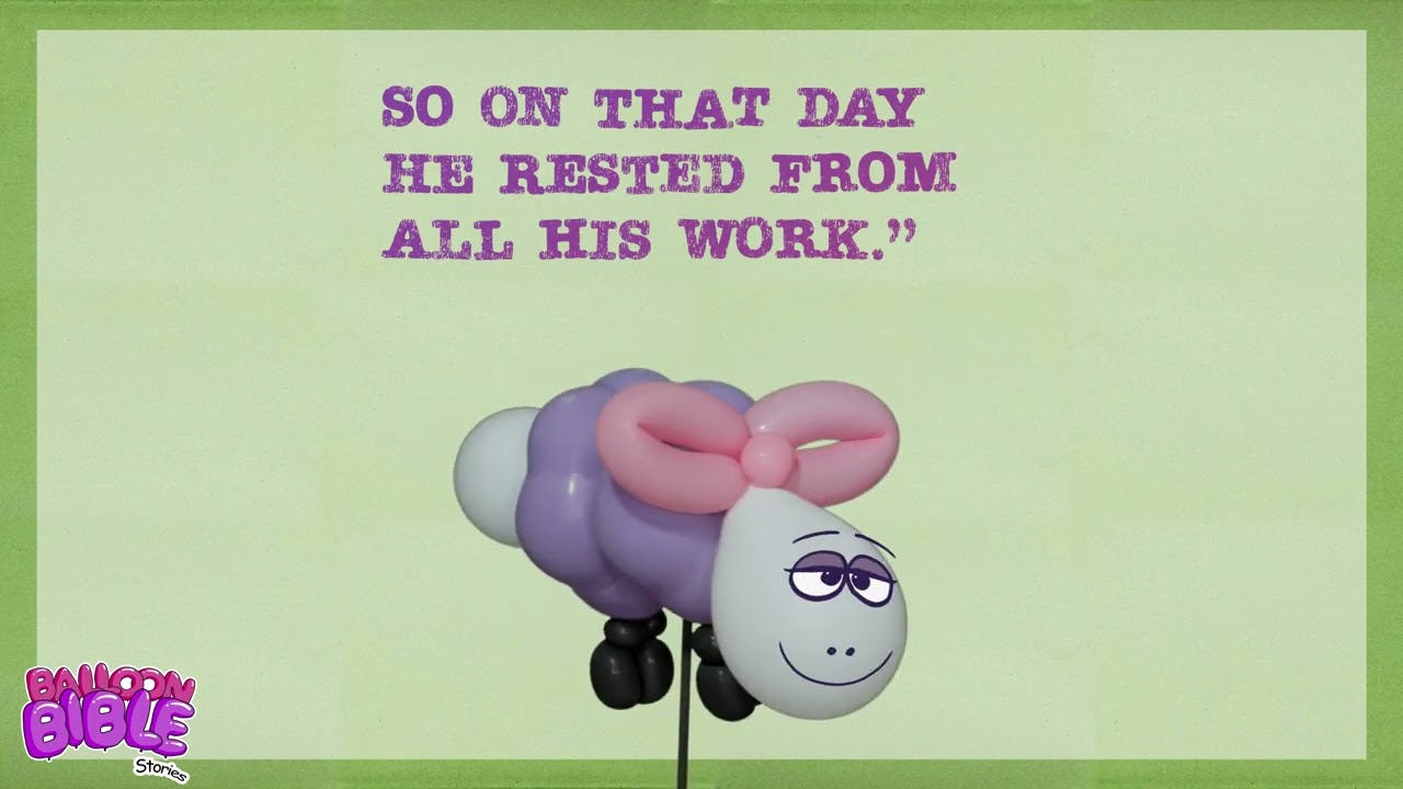 Kids Family Bible Memory Verse Genesis 2:2 By the seventh day God rested