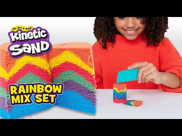 Набор песка для детского творчества - Kinetic Sand Радужный микс