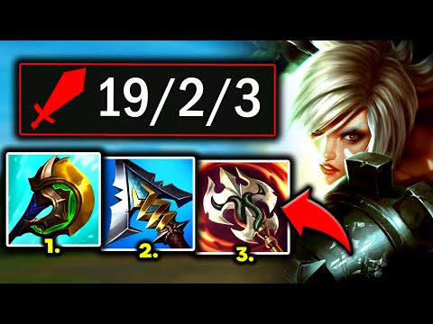 RIVEN TOP BUT MY COMBO'S ARE LEGIT FREE KILLS (DIVINE BUILD) - S12 Riven TOP Gameplay Guide