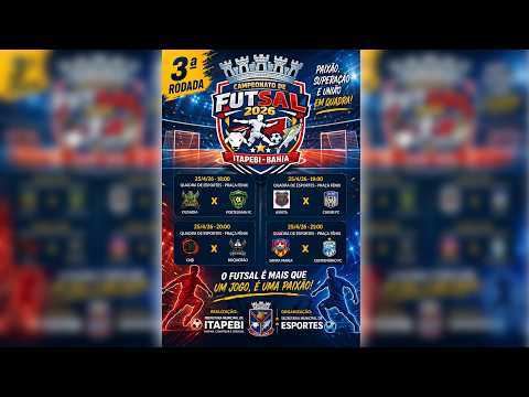 3ª Rodada | Futsal | Itapebi-BA | 25-04 #2026