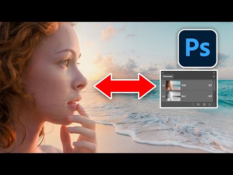 Combine and blend pictures in Photoshop with channels