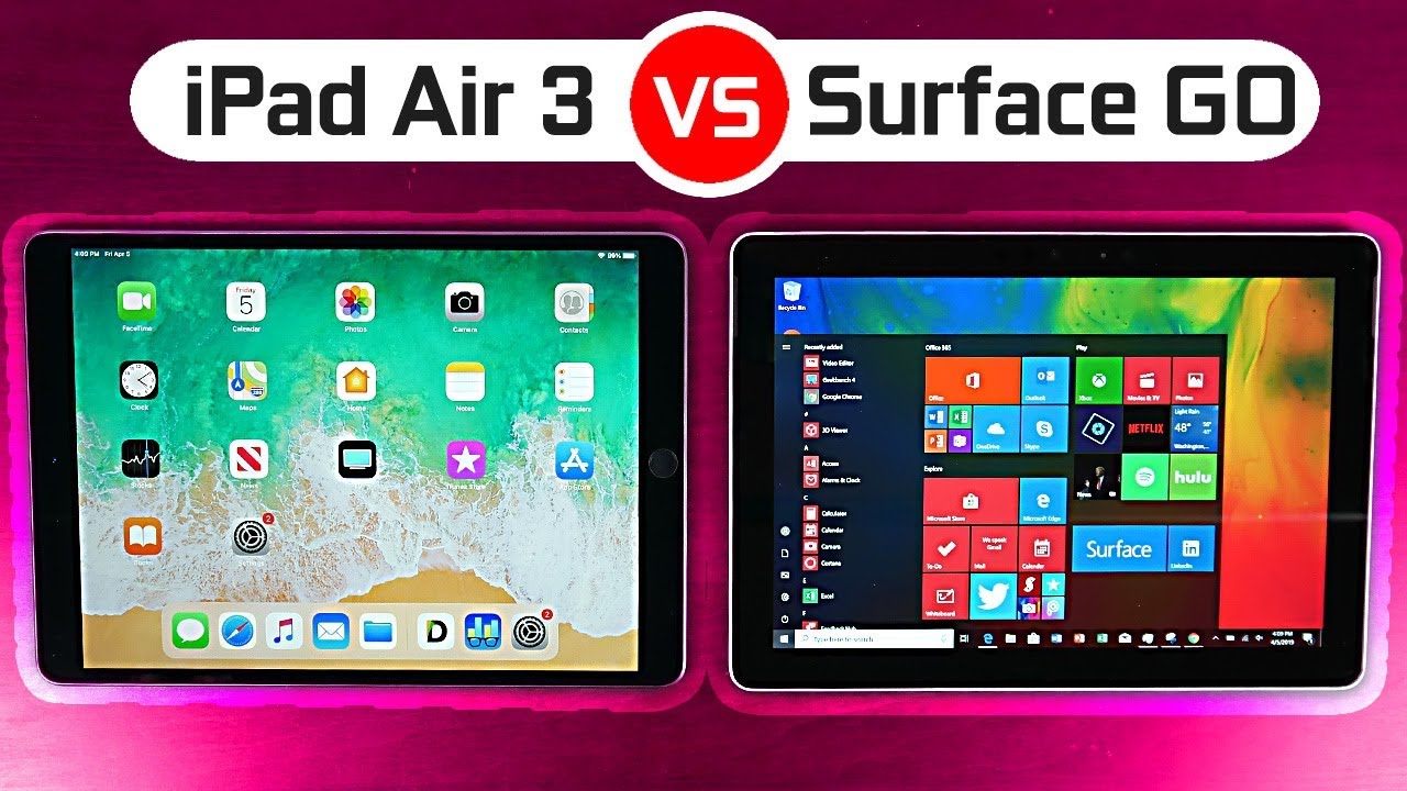 2019 Apple iPad Air 3 vs Microsoft Surface Go