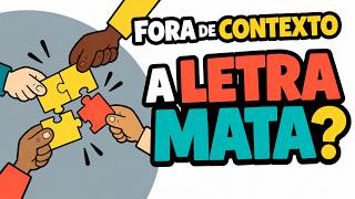 “A LETRA MATA, MAS O ESPÍRITO VIVIFICA”: O que esse versículo realmente significa?  #ALetraMata
