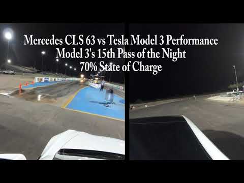 CLS63 vs Model 3 Performance Street Warriorz Tucson Dragway 8/27/21 (Cameras were facing wrong way)