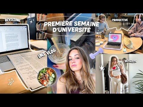PREMIÈRE SEMAINE D'UNIVERSITÉ- uni vlog 🏫 * productive, organisations, réaliste