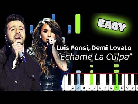 Échame La Culpa Piano - How to Play Luis Fonsi, Demi Lovato Échame La Culpa Piano Tutorial! (Easy)
