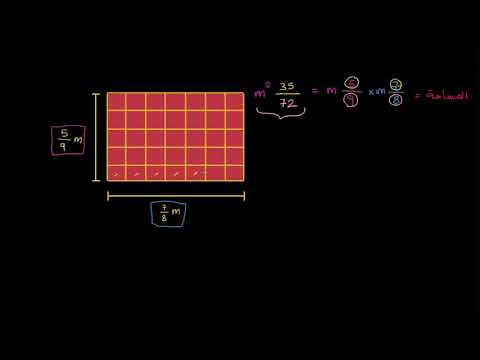 الصف الخامس الرياضيات الكسور ضرب الكسور حساب مساحة المستطيل