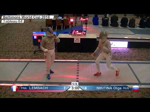 2018 469 T08 01 F S Individual Baltimore USA WC BLUE NIKITINA RUS vs LEMBACH FRA